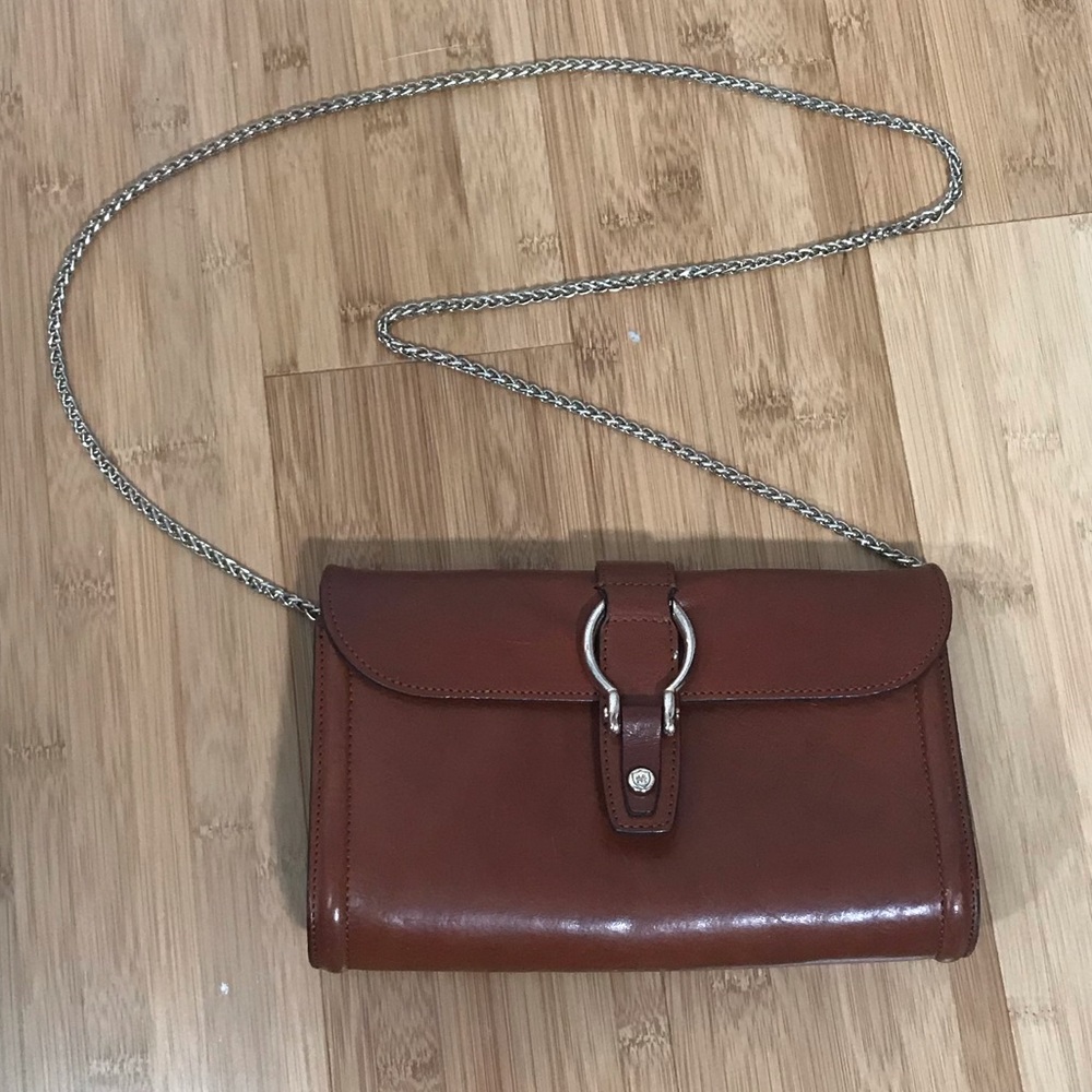 Massimo Dutti Crossbody Bag Brown Leather